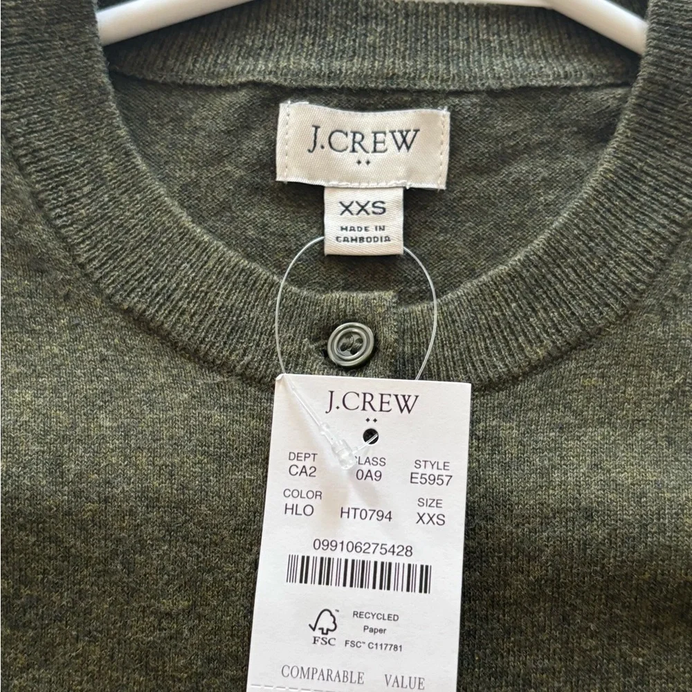 J. Crew Women's Dark Green Cardigan - Picture 8 of 9